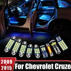 Bombillas LED para coche Chevrolet Cruze, lámparas de lectura para maletero, accesorios interiores para automóviles, 2009, 2010, 2011, 2012, 2013, 2014, 2015, 6 piezas