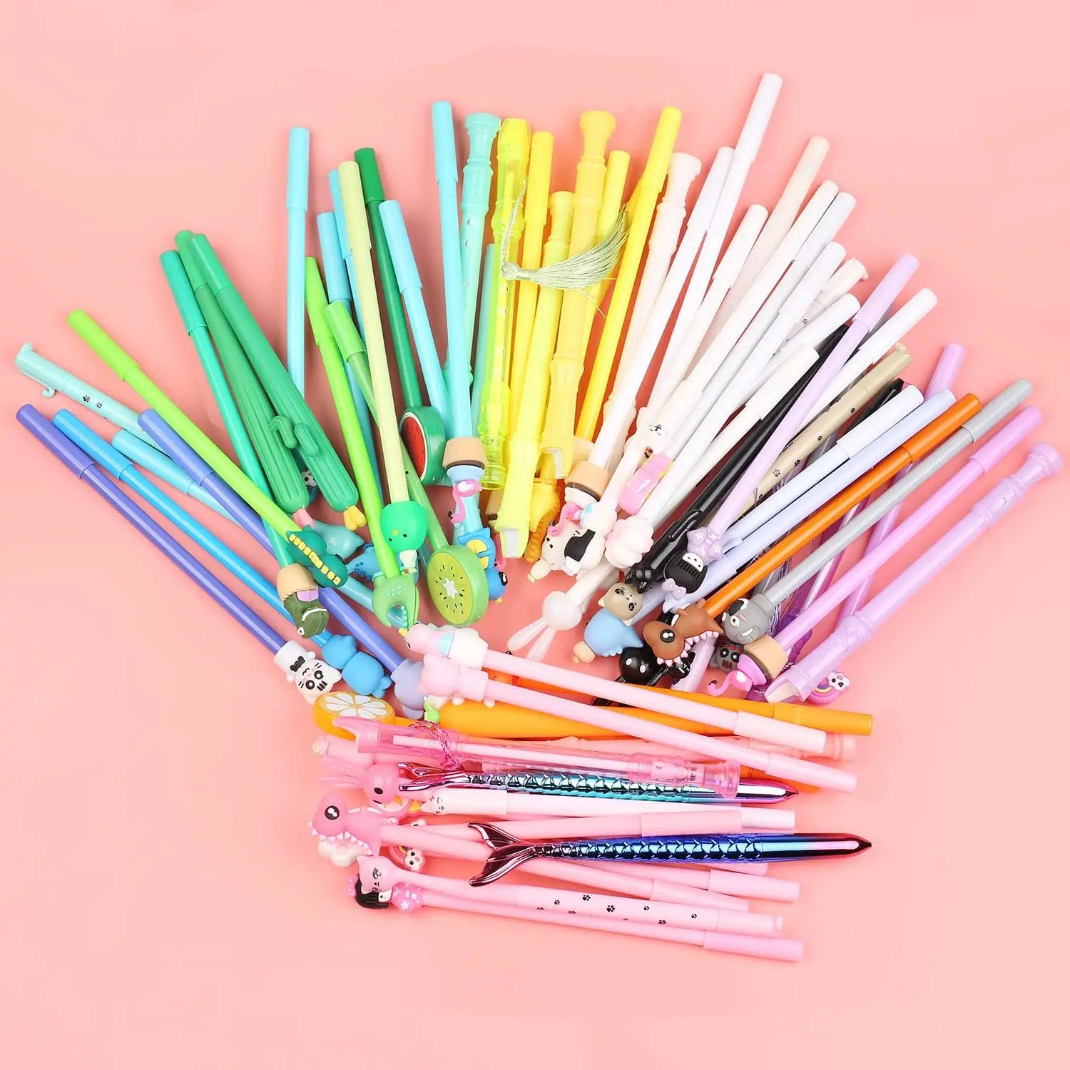Wholesale Novel Kawaii Gel Pens Set Cute Creative Fancy Animation School Office Supplies Teacher Student Stationery