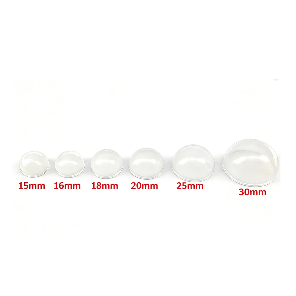 

10piece Set 8-70mm Half round Hemispheric Glass Domed Covers for Jewelry Findings Locket Accessories Clear Globe Caps