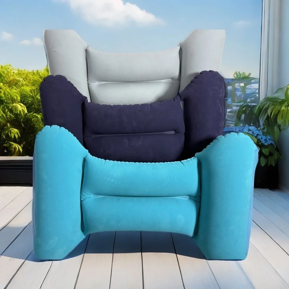 Inflatable Pillow, Plush H-Shaped Cushion, Leisure Office Travel Car, Airplane Lumbar Backrest, Backrest