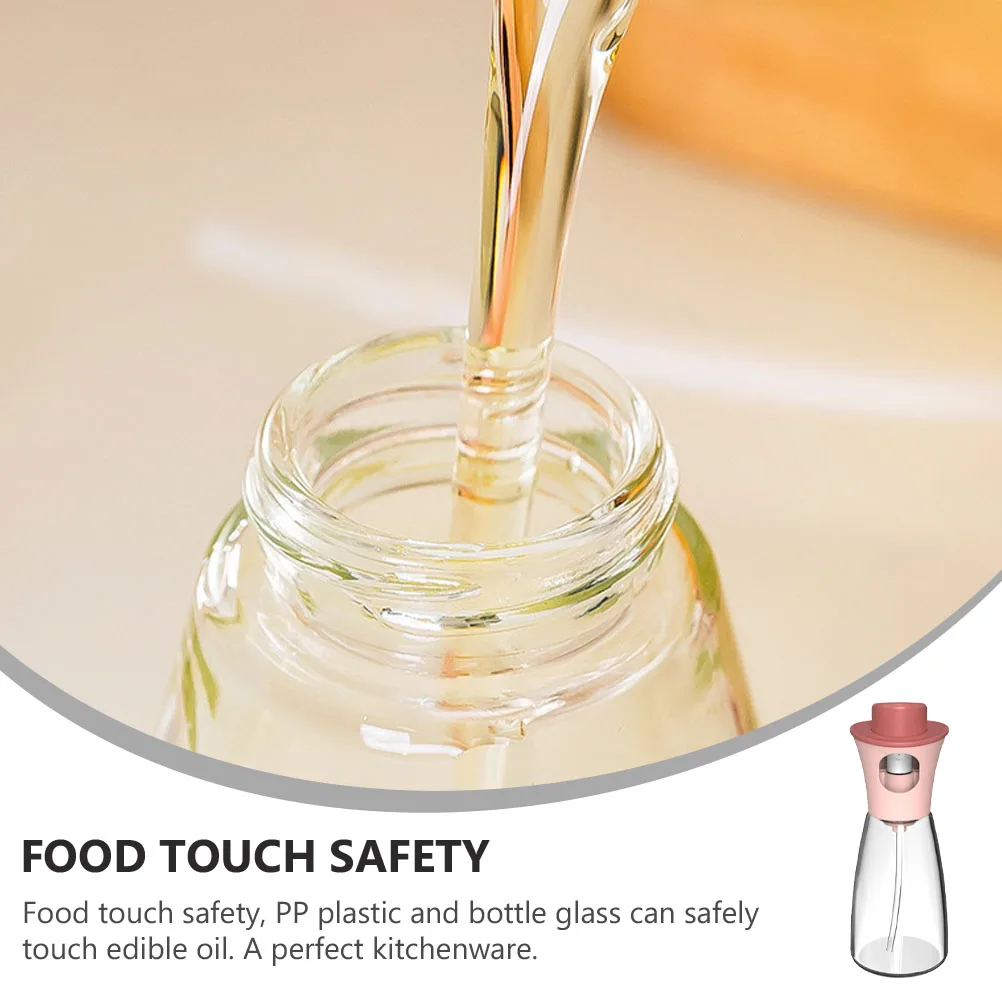 

1pc Dispenser Sprayer Bottle Glass Kitchen Accessory Cooking Healthy Oil Container Measuring Capacity Dustproof Food Grade PP