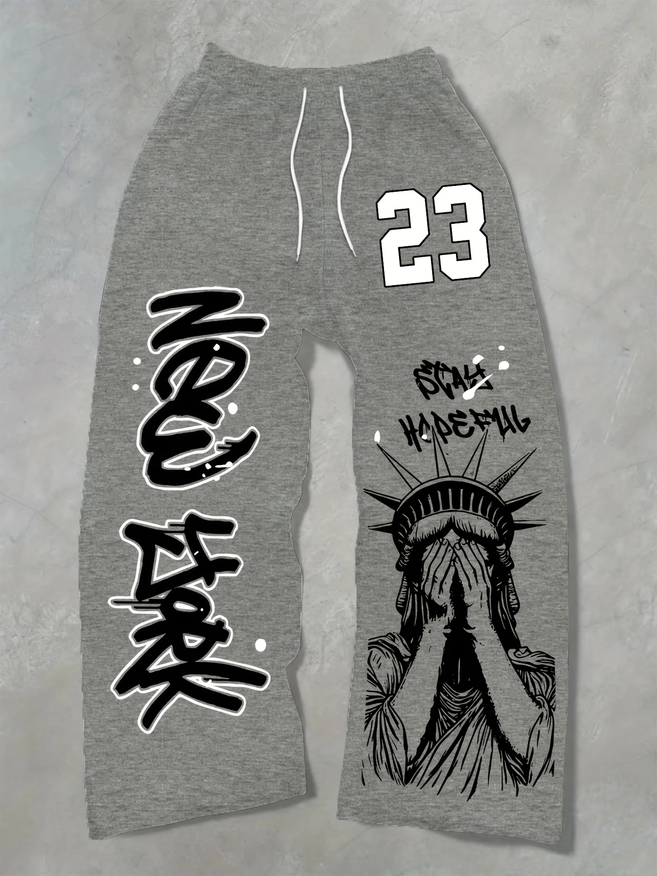 

Men's Casual Sportswear Pants Featuring The "23" Print and The Statue of Liberty Design Sportswear Pants Comfortable Casual Wear