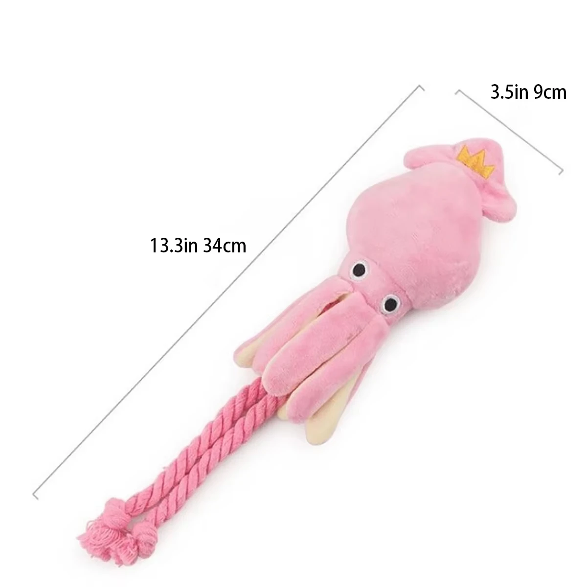 Pet Plush Toy for Small Large Dogs Cats Molar Training Squeaky Toys Octopus Shape Interactive Cotton Rope Toy Dog Accessories