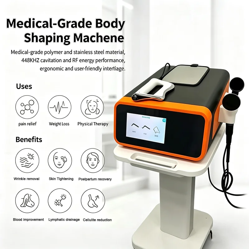 INDIBA Tecar 448KHZ Cavitation Body Care System RET CET Slim Machine for Weight Loss Pain Relief Physical Therapy Machine