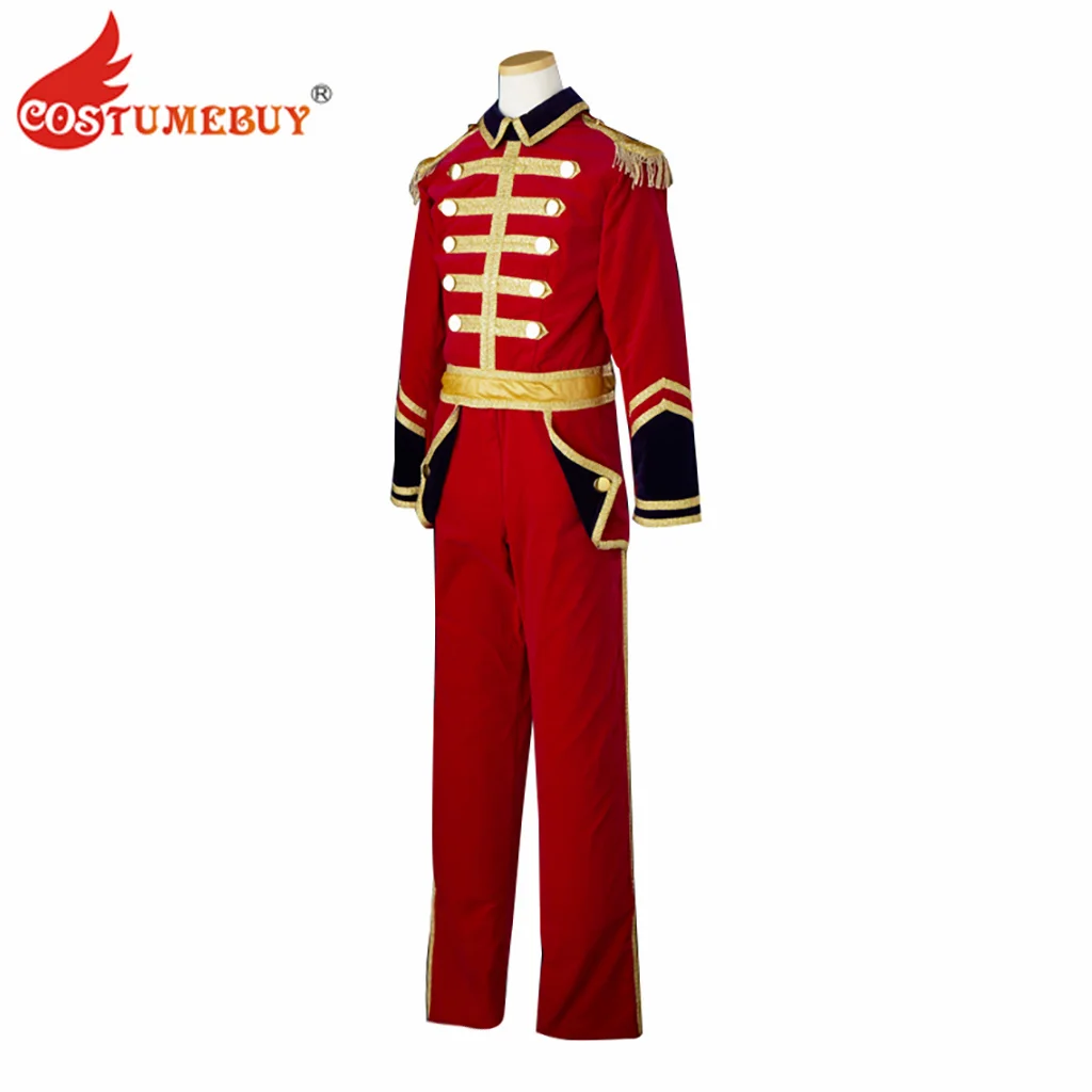 Men's Medieval Punk Officer Military Drummer Parade Jacket Suit with Hat Steampunk Gothic Vintage Soldier Costume Uniform