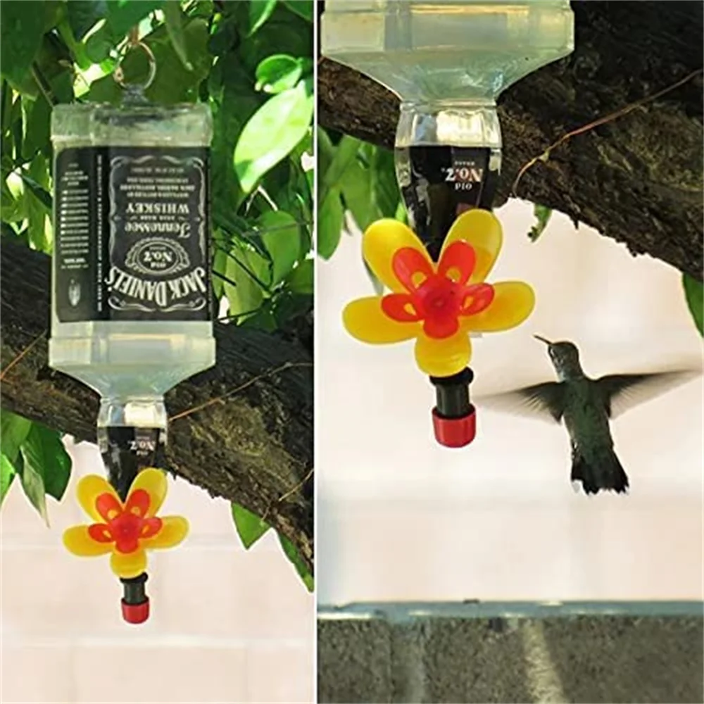 Flower Hummingbird Feeder Kit DIY Recycling Bottle Hanging Feeder Garden Outdoor Great Gift Recycled Wine Bottle Accessories