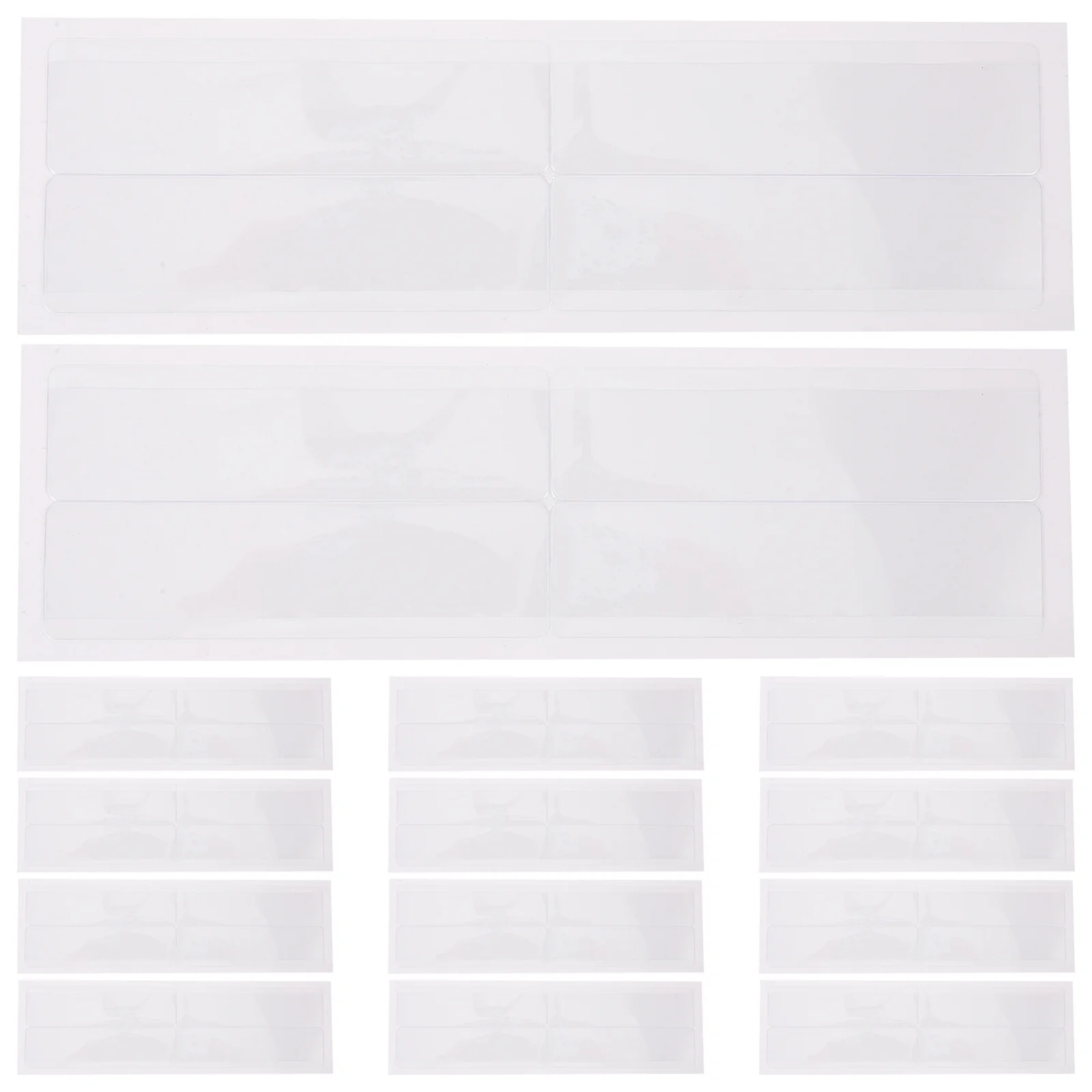 1 set 1 Set Of Back Adhesive Labels Clear Self-Adhesive Index Card Pockets For Label Organizer Warehouse Supplies Plastic Card