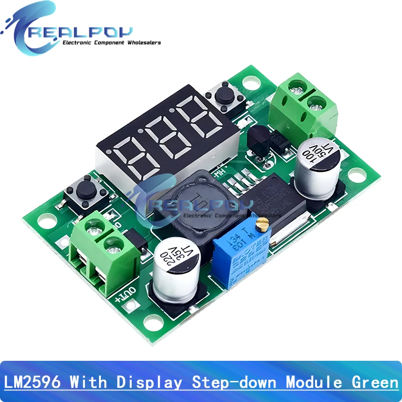 DC-DC Buck Step Down Module LM2596 DC/DC 4.0~40V to 1.25-37V Adjustable Voltage Regulator With LED Voltmeter