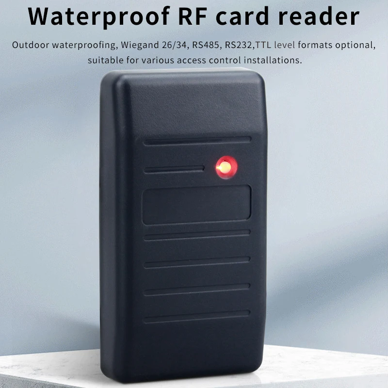 125Khz EMID Proximity Access Card Reader Waterproof Design Wiegand RS232 RS485 TTL Level Format 13.56 Mhz NFC RF Card Reader