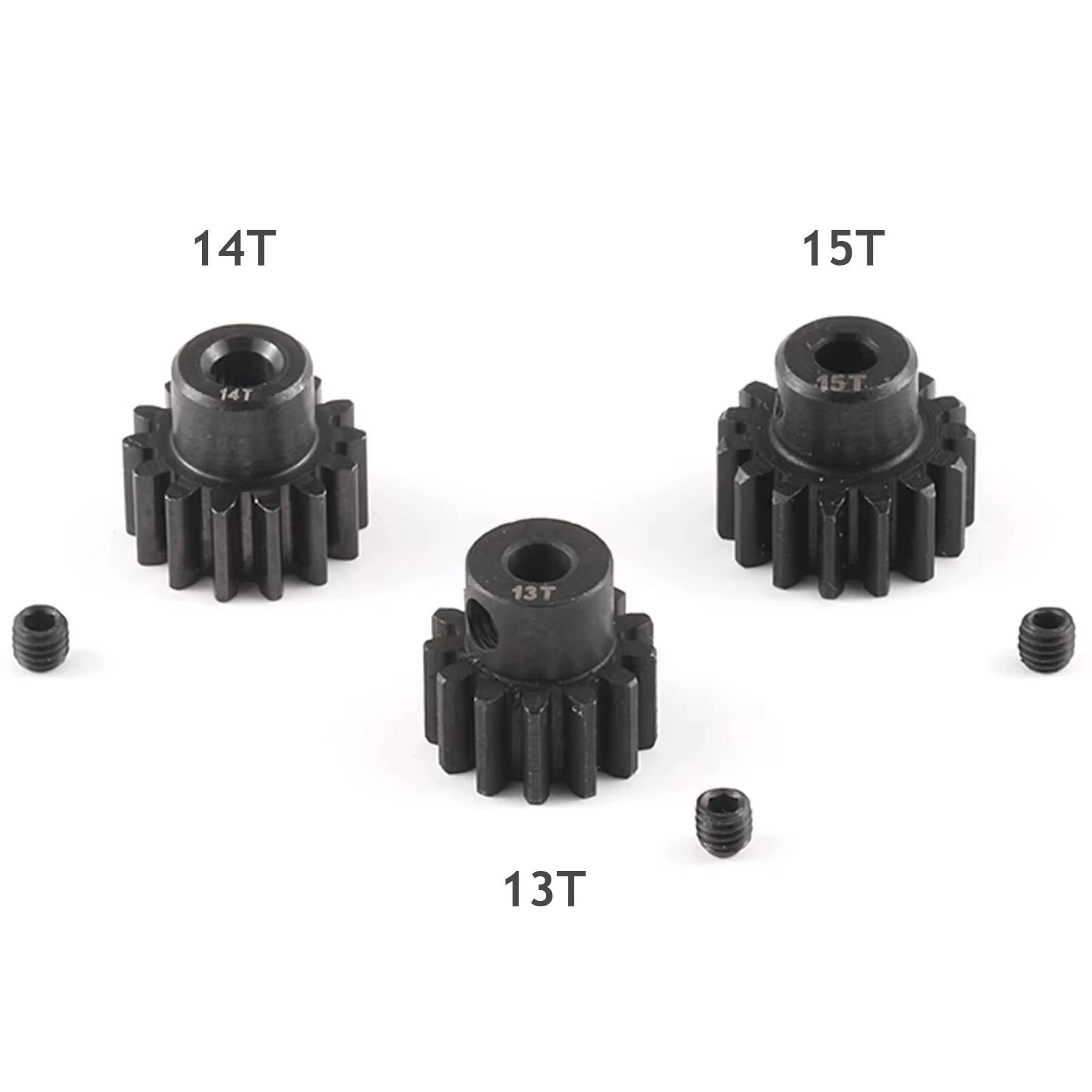 M0.8 3.175mm Gehärteter Stahl Metallzahnrad 10T 11T 12T 13T 14T 15T 16T 17T 18T 19T 20T 21T Motorgetriebe für 1/10 RC Auto Upgrade-Modifikation