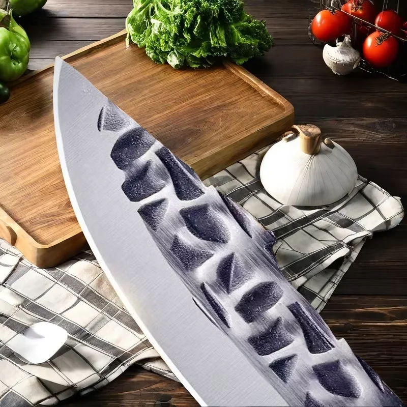 1Pcs Handmade Forged Kitchen Boning Knife Stainless Steel Knife for Meat Fruit Butcher Slicing Cutting Tools Wooden Handle
