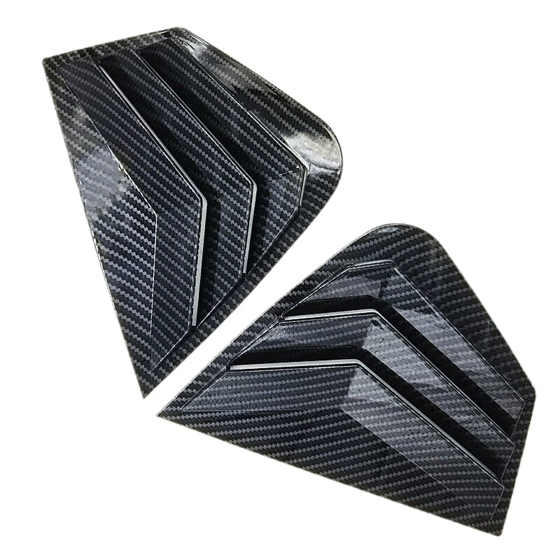 2X Carbon Fiber Style Rear Side Window Quarter Louver Cover for Kia Optima K5