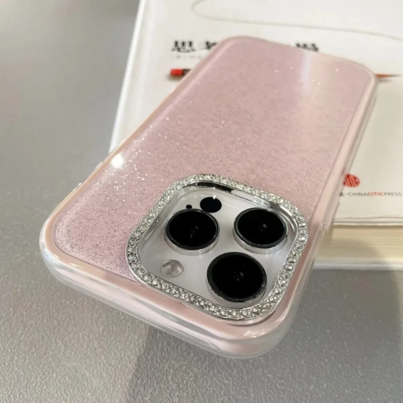 Coque de protection antichoc brillante et luxueuse avec diamants pour iPhone 17 Air 18 17 16 15 14 13 Pro Max