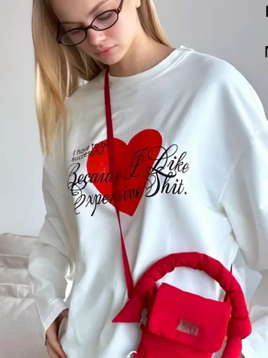 New women's high-quality long sleeved top with fashionable printed loose fit, a must-have for all seasons.