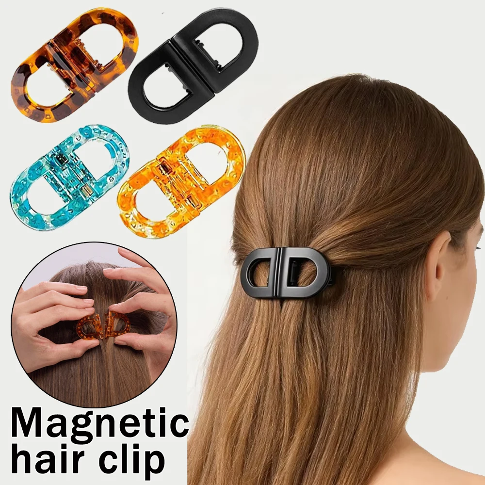 

Stylish Magnetic Hair Clips for Women Practical Plastic Hairpins with Secure Hold Effortless Everyday Hairstyling Tool