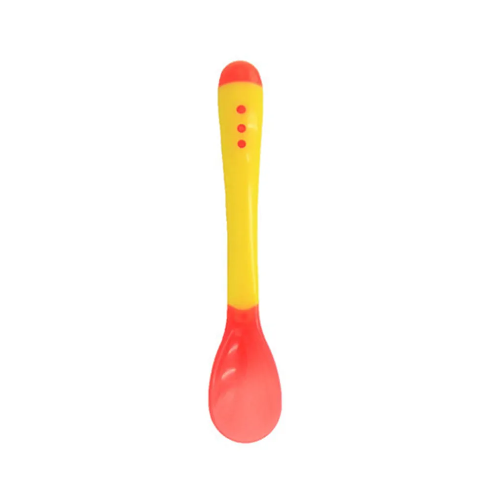 6Pcs Temperature Sensing Color Changing Feeding Spoon Baby Infant Safety Spoon Food Grade Eco Friendly Heat Sensitive