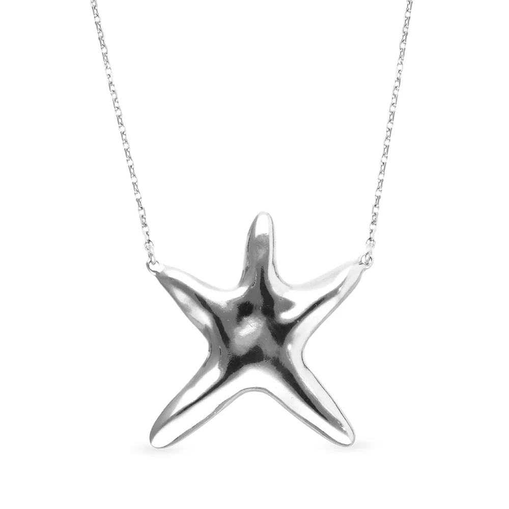 Cold Wind Bright Face Three Dimensional Sea Star Necklace, Versatile for Summer Beach Vacation - view 4