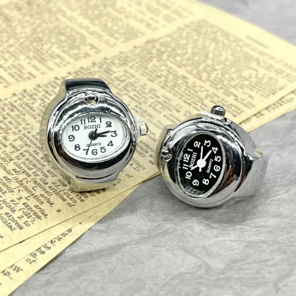 

Fashionable and Minimalist Couple Ring Watch Mini Elegant Finger Watches Banquet Party Jewelry