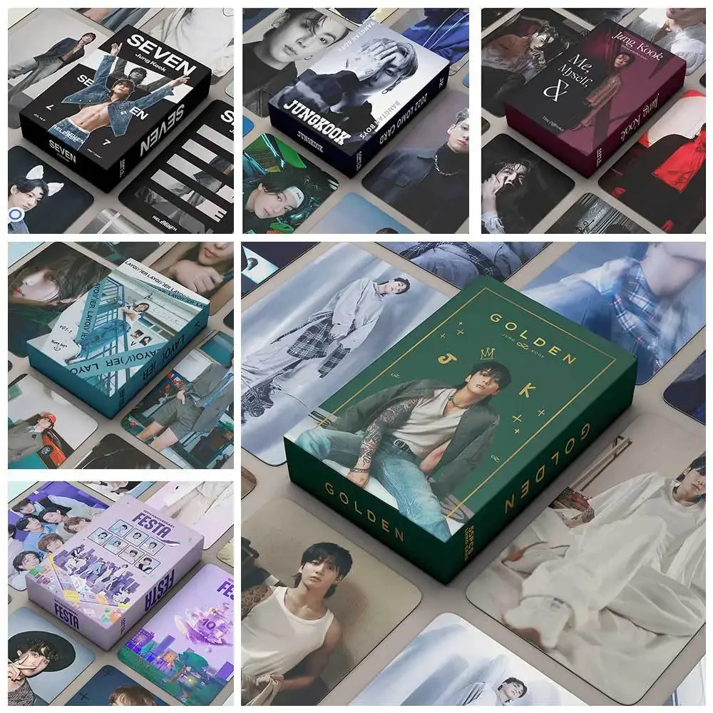 55pcs/set Kpop JK JIMIN V Lomo Cards