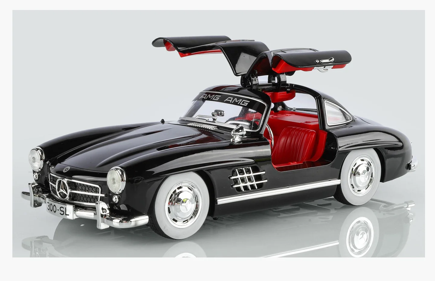 1:18 Mercedes Benz 300SL Oldtimer Legierung Diecast Auto Modell Home Interior Dekoration Ornamente Sound & Licht Sammeln Hobby Geschenk – Detail 20