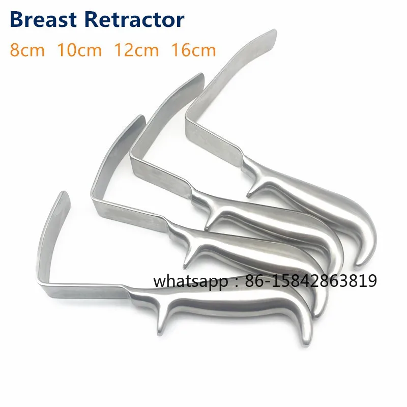 Breast Retractor Without Light Guide Hook L Shape Medical Cosmetic Plastic Surgery Instruments 1pcs