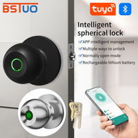 Electric Smart Handle Lock Aluminum Alloy Round Door Knobs Rotation Lock Knobset Metal Door Knob With Key For Bedrooms Bathrooms
