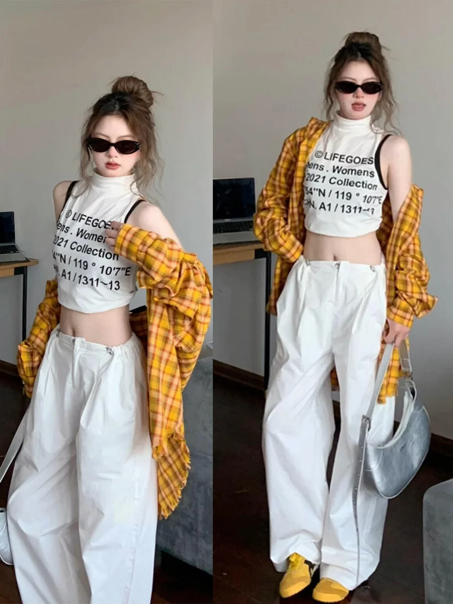 

Ретро-американская женская рубашка в клетку с длинным рукавом, летняя, тонкая, свободного кроя, с защитой от солнца, для кондиционированных помещений, модная