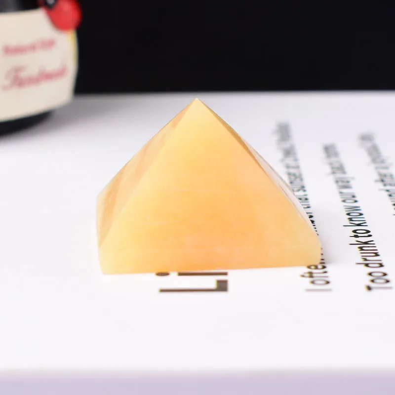 Natural Crystal Polished Yellow Aventurine Pyramid Crystal Tower Healing Stone Energy Tower Home Decor Reiki Stone Chakra Tower