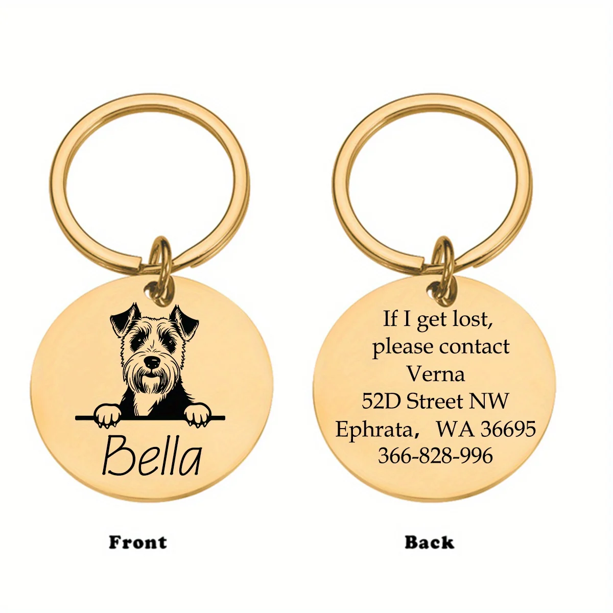 Customizable Pet ID Tags  Custom Engraved with Pets Unique Name and Vital Info Essential for Safe and Easy Animal Identification