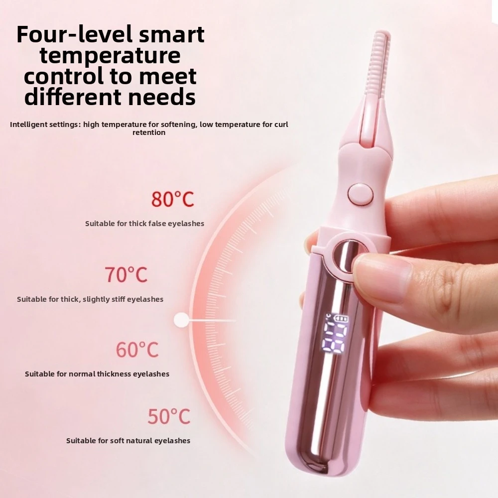 Lasting Curling Electric Eyelash Curler Fast Heating Wide Angle Eyelash Curling Device Bezel-free 3 Modes