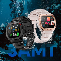 LOKMAT Waterproof Rugged Outdoor Compass Smart Watch, Flashlight Watch Unisex Fitness Tracker Touch Screen Heart Rate Monitor