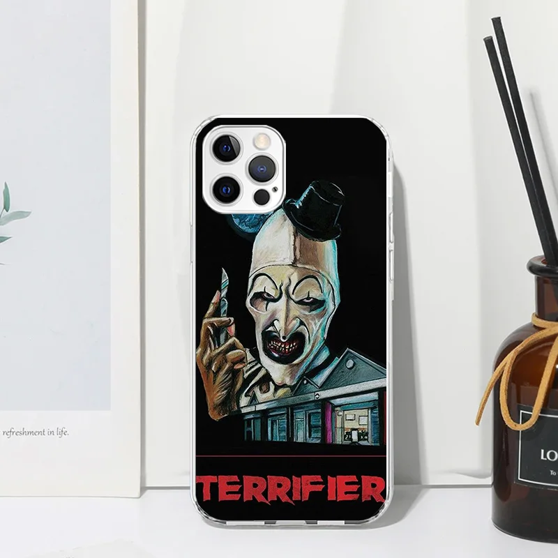 Horror Movie Terrifier Phone Case For Iphone 16 15 14 13 Pro Max 12 Mini 11 X Xr Xs 7 Plus 8 + Se 2020 Art Fundas Back Cover