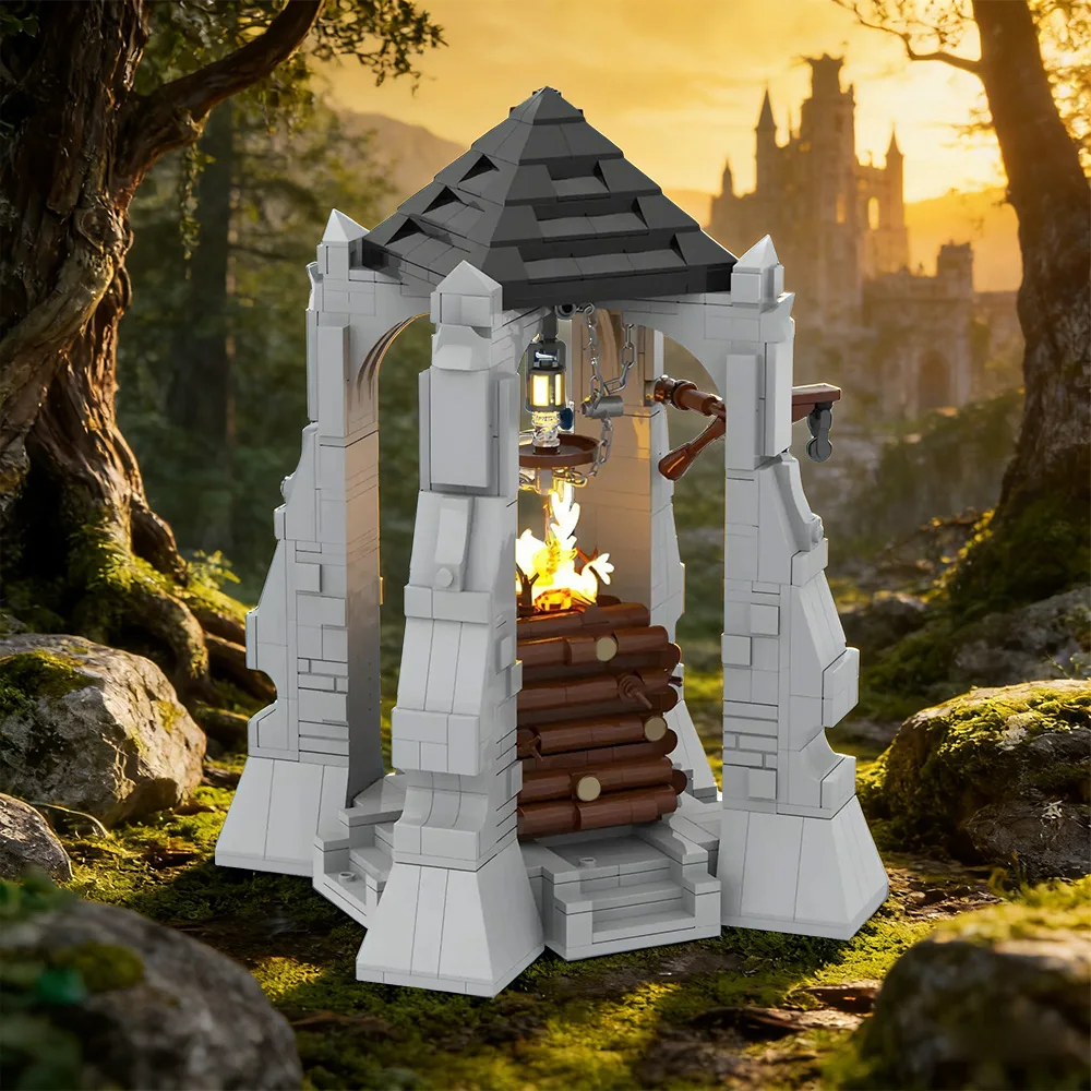 

Gobricks MOC Rings Movie Beaconed of Gondor Bricks Beaconed of Gondor Building Blocks Model Assembly Toys Kids Birthday Gifts