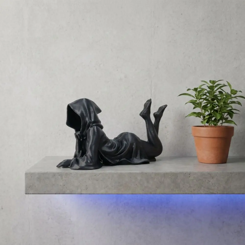 Figurine fantôme punk pour la décoration intérieure, statue de fille gothique imprimée en 3D, modèle d'Halloween, statue de la mort, ambiance d'Halloween