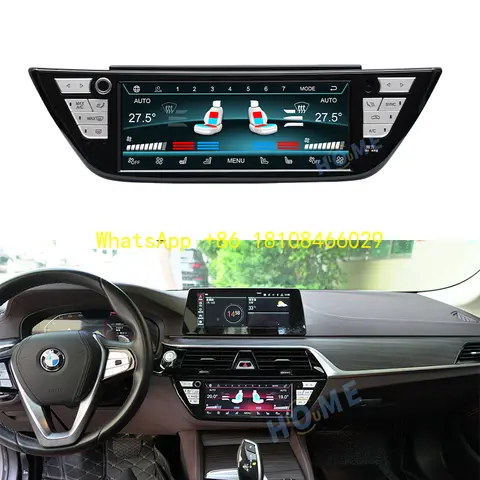 BMW 5 시리즈 M5 6GT G30 G31 G38 F90 G32 2017-2022용 LCD 기후 제어 화면 AC 패널 음성 에어컨 제어 터치