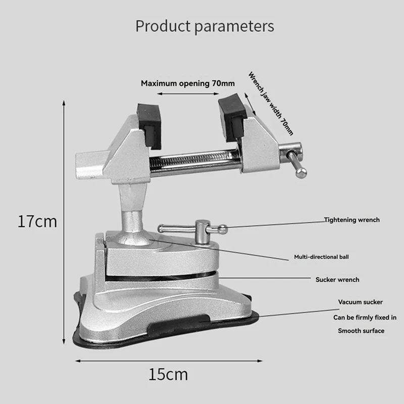 Heavy Duty Mechanics Household Vise Bench Small Bench Vice Clamp 360 Degree Rotation Multi-Functional Small Table Vise