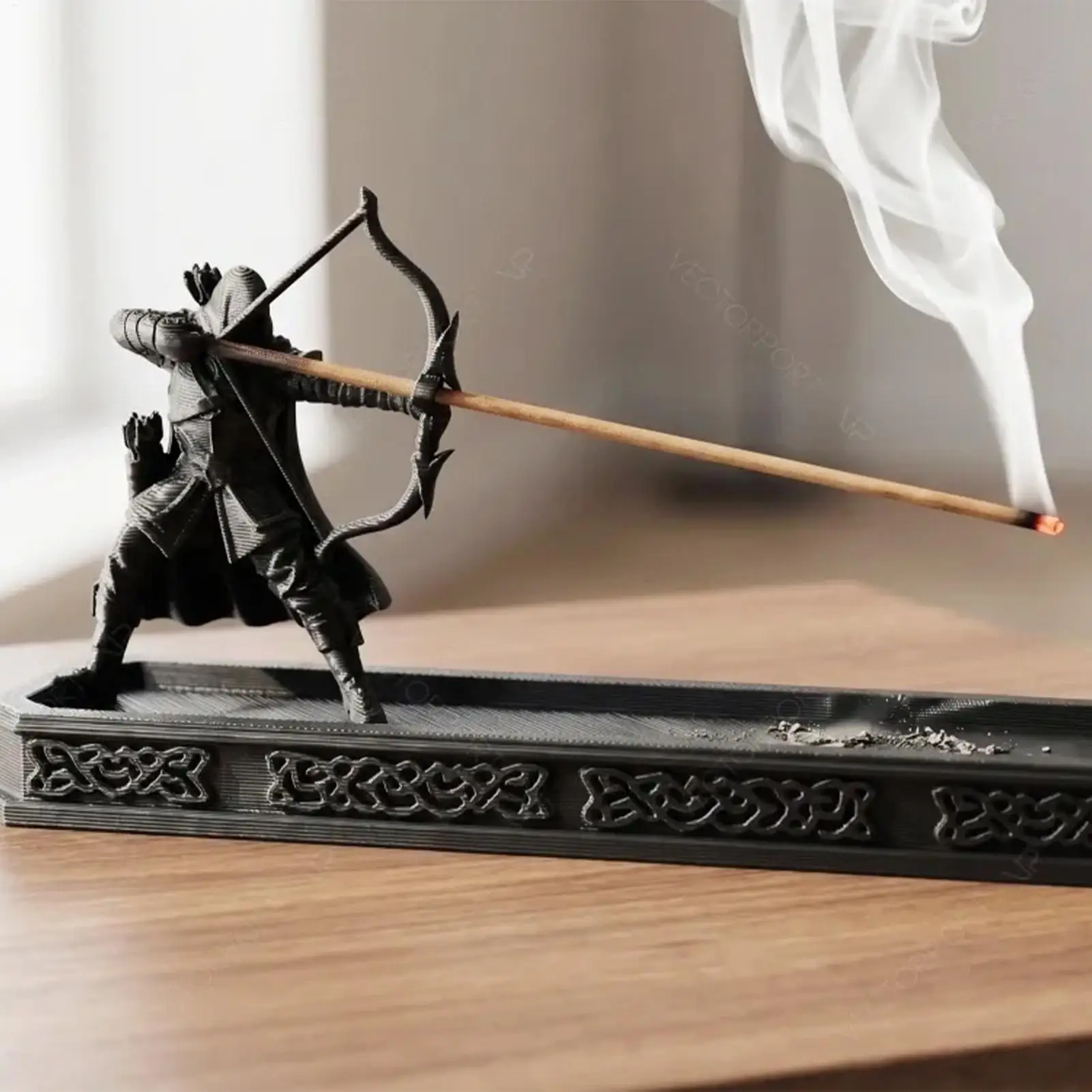 Incense Burner 3D Printed Archer Fantasy Cool Spiritual Home Decor Zen Sticks Incense Burner Holder for Living Room Bedroom