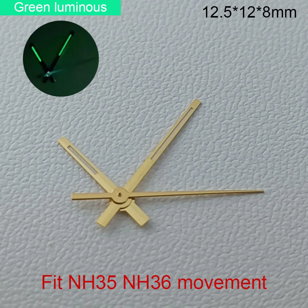 NH35 hands Watch accessories watch pointer NH36 hands pointer green super luminous, suitable for NH35/NH36/NH38/NH70 movement