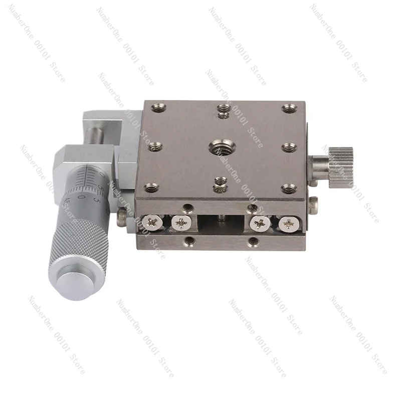 JX Stainless Steel Manual X-Axis Fine Adjustment Precision Sliding Table Suitable for MISUMI Linear Sliding Table