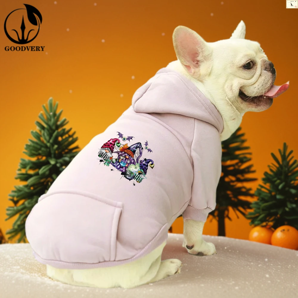 هالوين نمط نمط طباعة ملابس الحيوانات الأليفة الصغيرة متوسطة الحجم الحيوانات الأليفة مقنعين البلوز الأزياء الفاخرة هوديي للقطط والكلاب