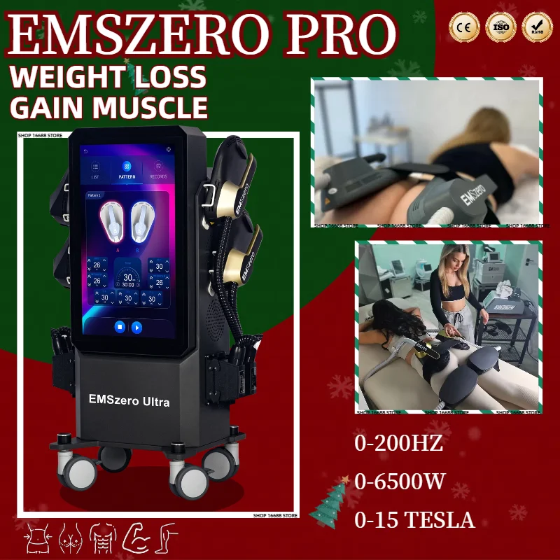 

EMSzero Slimming Fat Loss Electro Magnetic Stimulation Body Sculpting And Muscle Building Machine 6500W 15 Tesla Business Salon
