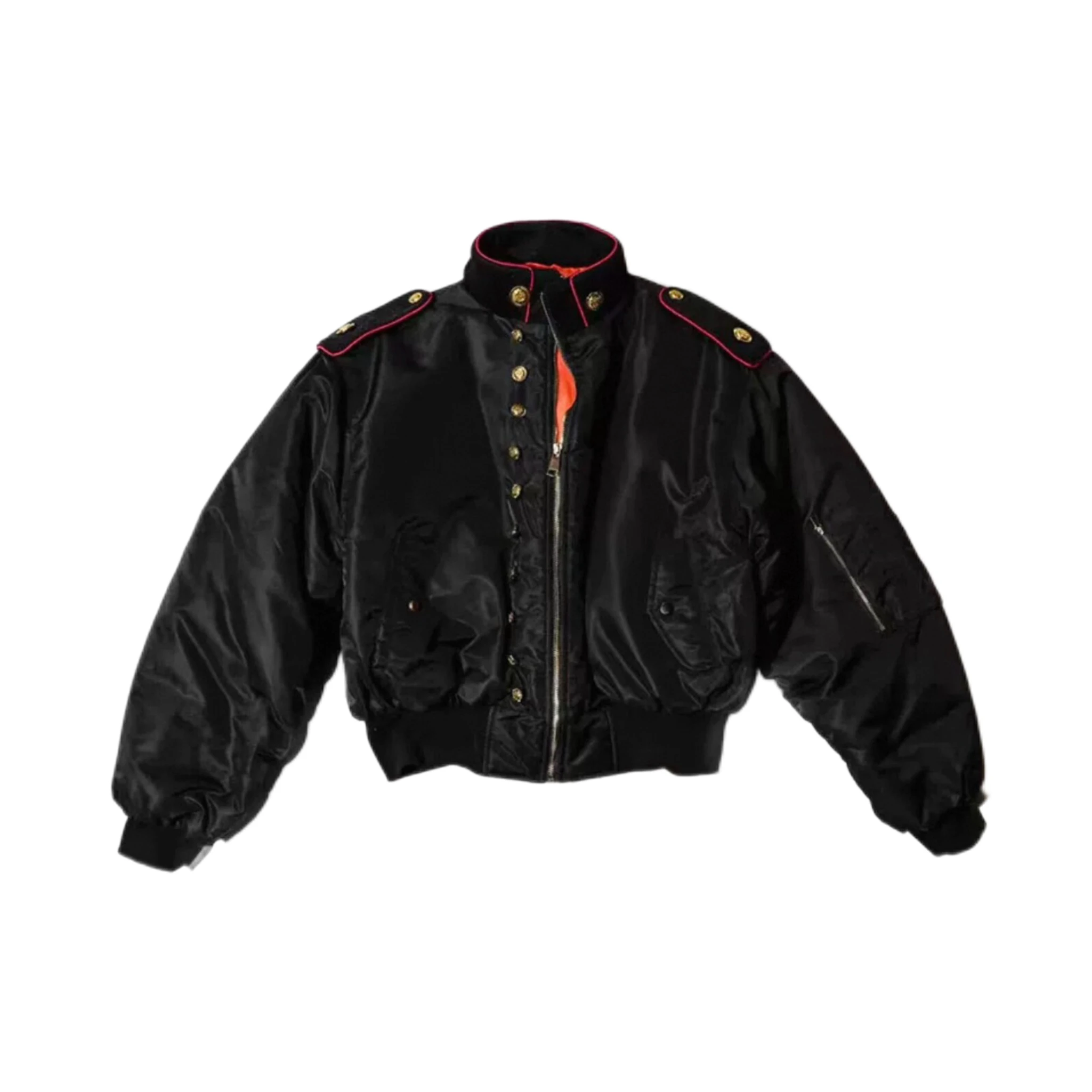 Napoleon Court Style Bomber Jacket Unisex Cotton Coat Spring Autumn Winter Warm Stand Collar Zipper Long Sleeve Outerwear