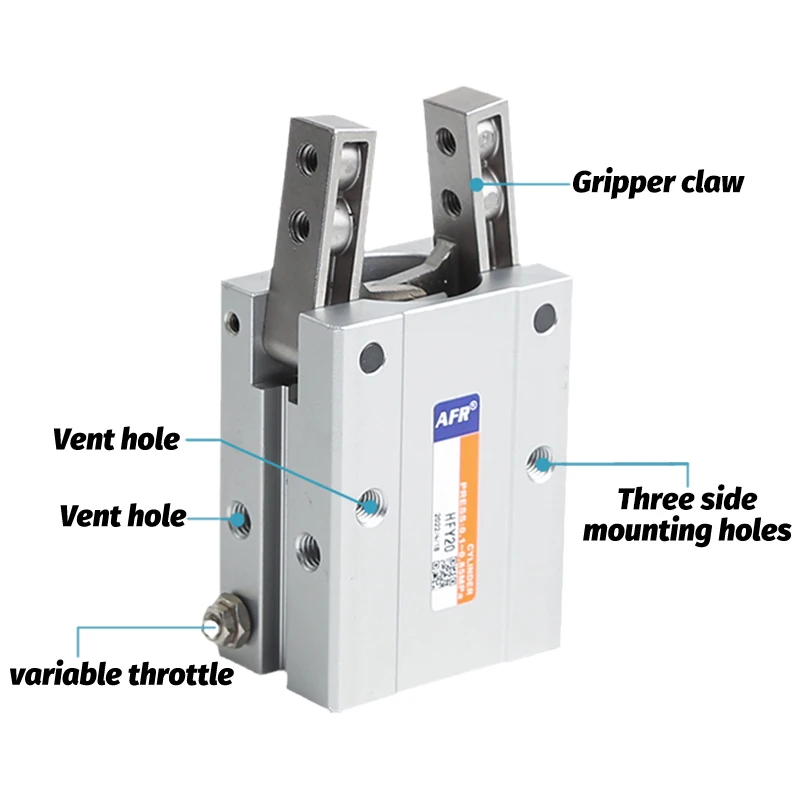 Airtac Typ Klaue Grad Winkel Stil Greifer Pneumatikzylinder HFY10 HFY16 HFY20 HFY25 HFY32 HFTY10 HFTY16 HFTY20 HFTY25 – Detail 3