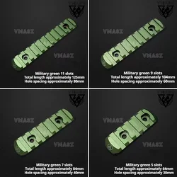 Element M-LOK Carril nylon con tiras de madera en forma de pez