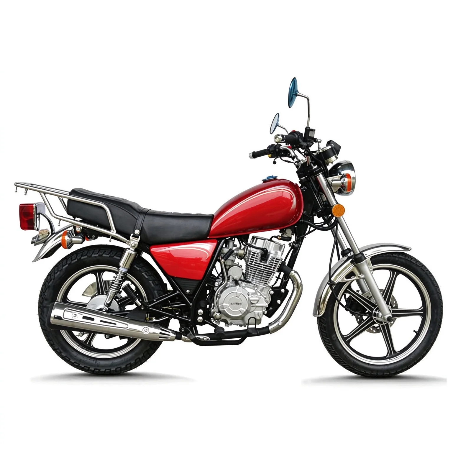 150CC Fuel-Powered Cruiser Motorcycle, Step-Through Two-Wheeler