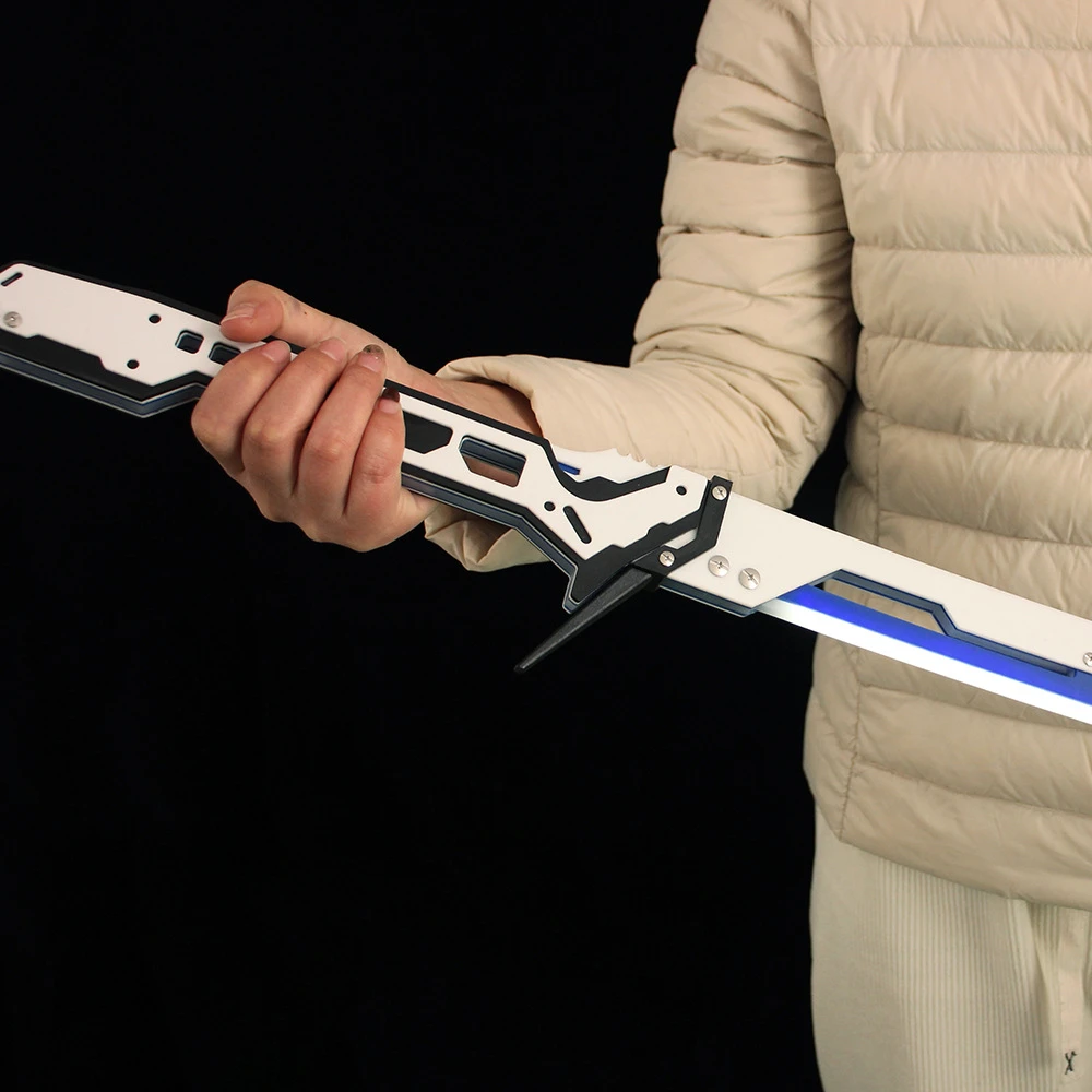 102cm 사이버 펑크 카타나 게임 주변 검 무기 충전 빛나는 기능 광선 검 장식 액션 소품 공예 선물 완구