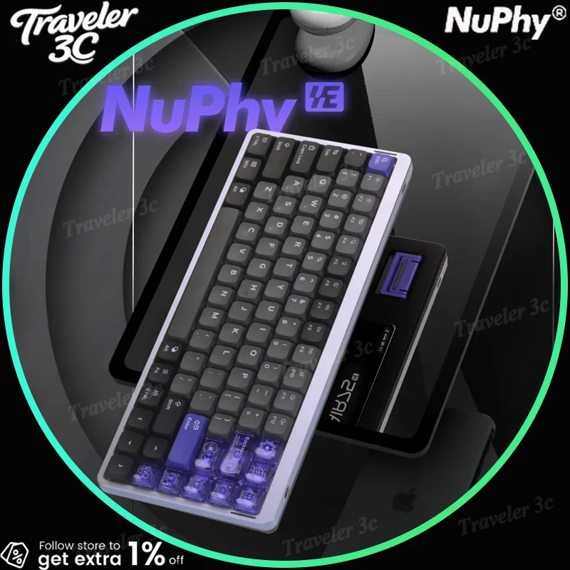 

NEW NuPhy Air75 HE Customized Gaming Keyboard Gateron Jade POM Mini Magnetic Switch 0.01mmRT 8k Polling Rate 0.125ms Latency