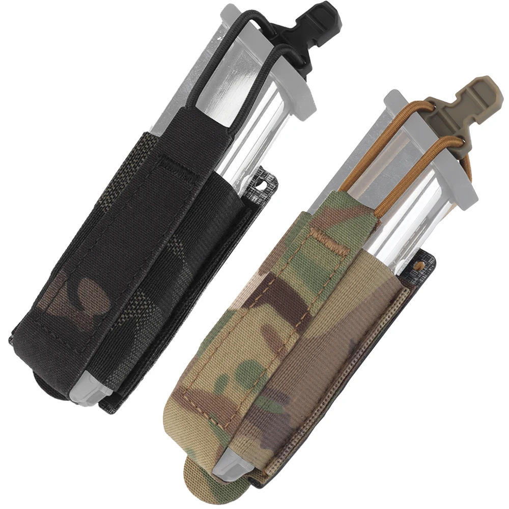 9mm dergisi kılıfı elastik tek Mag kılıfı için Glock 17 19 Beretta M9 Colt 1911 taktik dergisi kılıf el feneri çantası