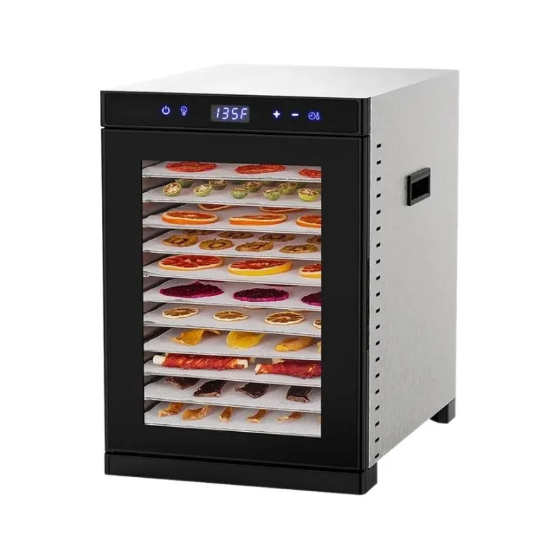14-Layer Stainless Steel Dried Fruit Machine Commercial Household Dual-Purpose Food Dehydrator Dried Fruits/Vegetables/Meat