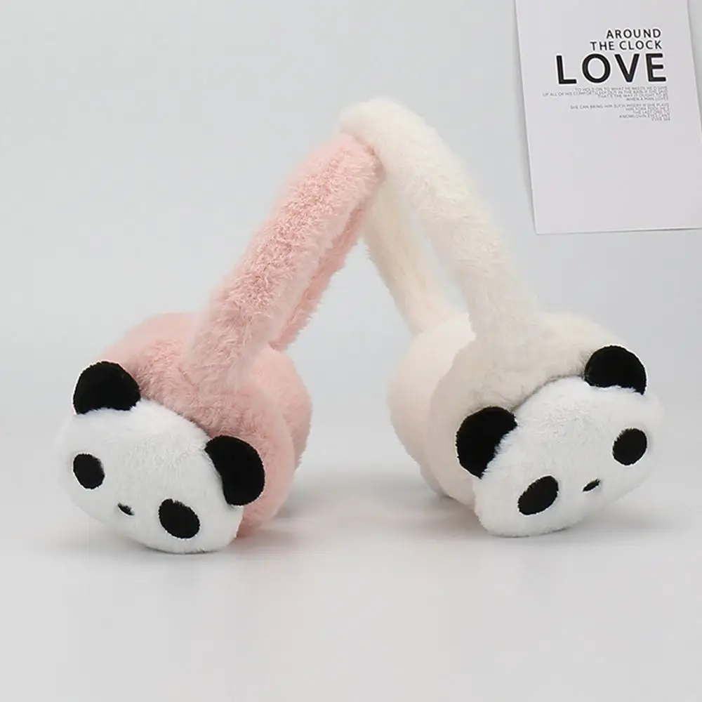 Autumn Winter Earmuffs Women Men Ear Warmer Plush Cute Panda Adjustable Ear Muffs Earflap Earmuffs